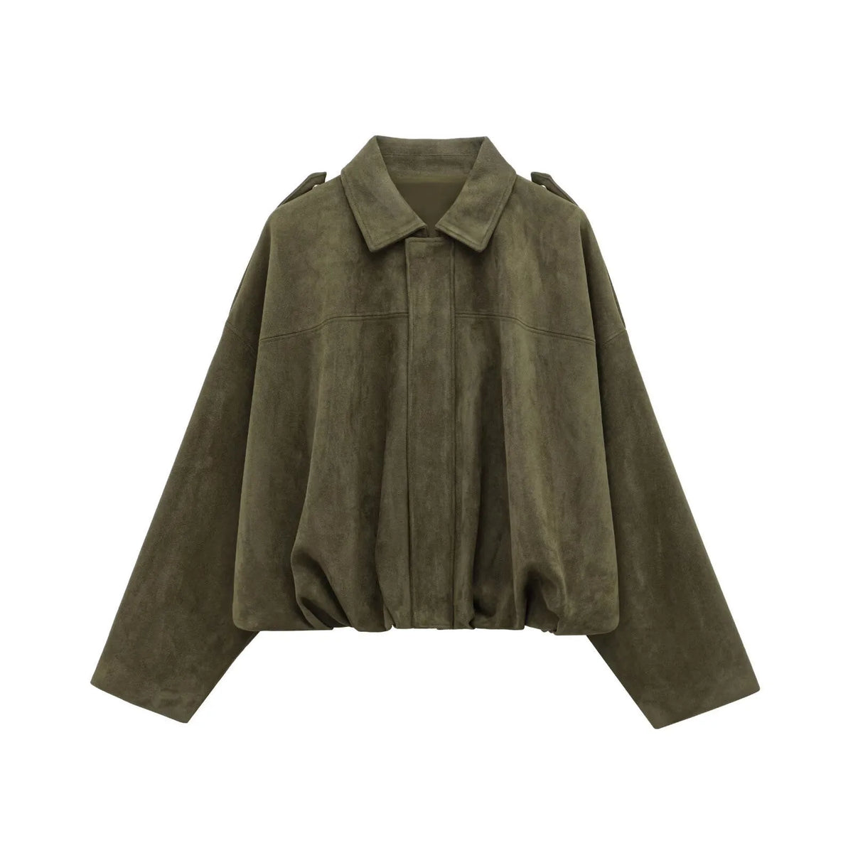 Vintage Suede Texture Bomber Jackets Women's Long Sleeve Loose Coats New Causal Autumn Winter Female Outerwear
