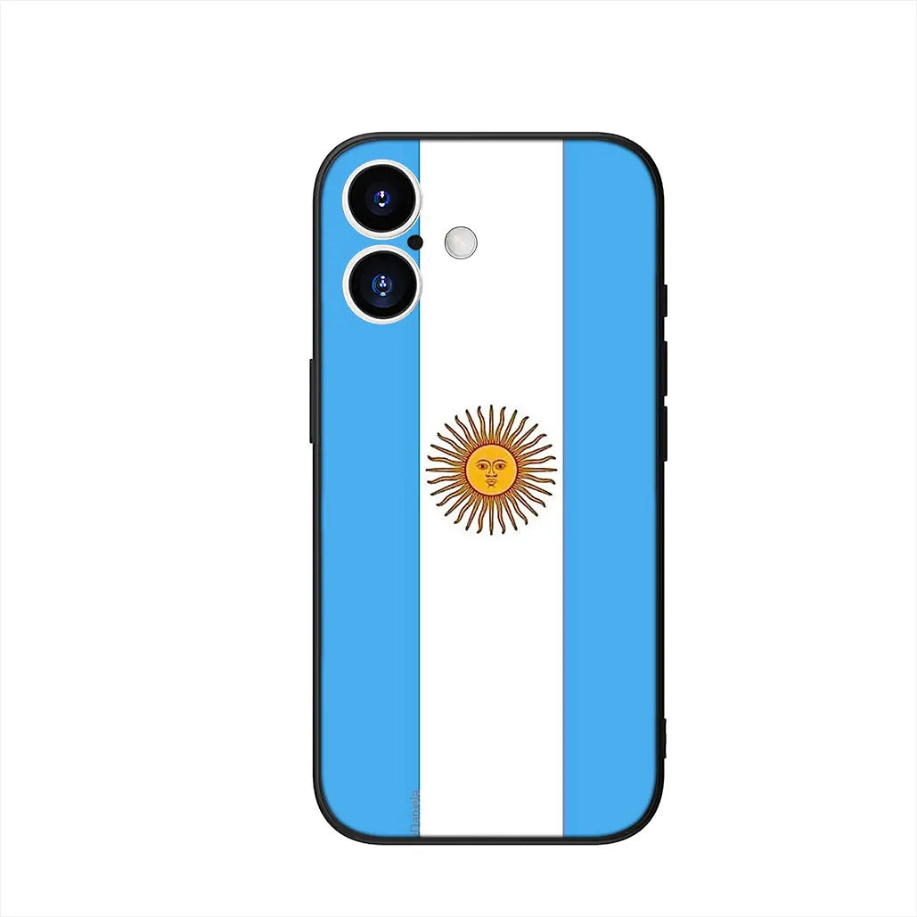 Argentina Flag Football iPhone Case - غطاء آيفون بتصميم علم الأرجنتين لكرة القدم