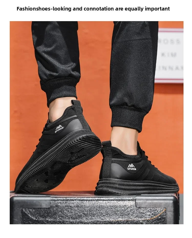 DUTRIEUX Men’s Casual Sneakers – PU Lace-Up Rubber Sole Shoes (C101-AB02)