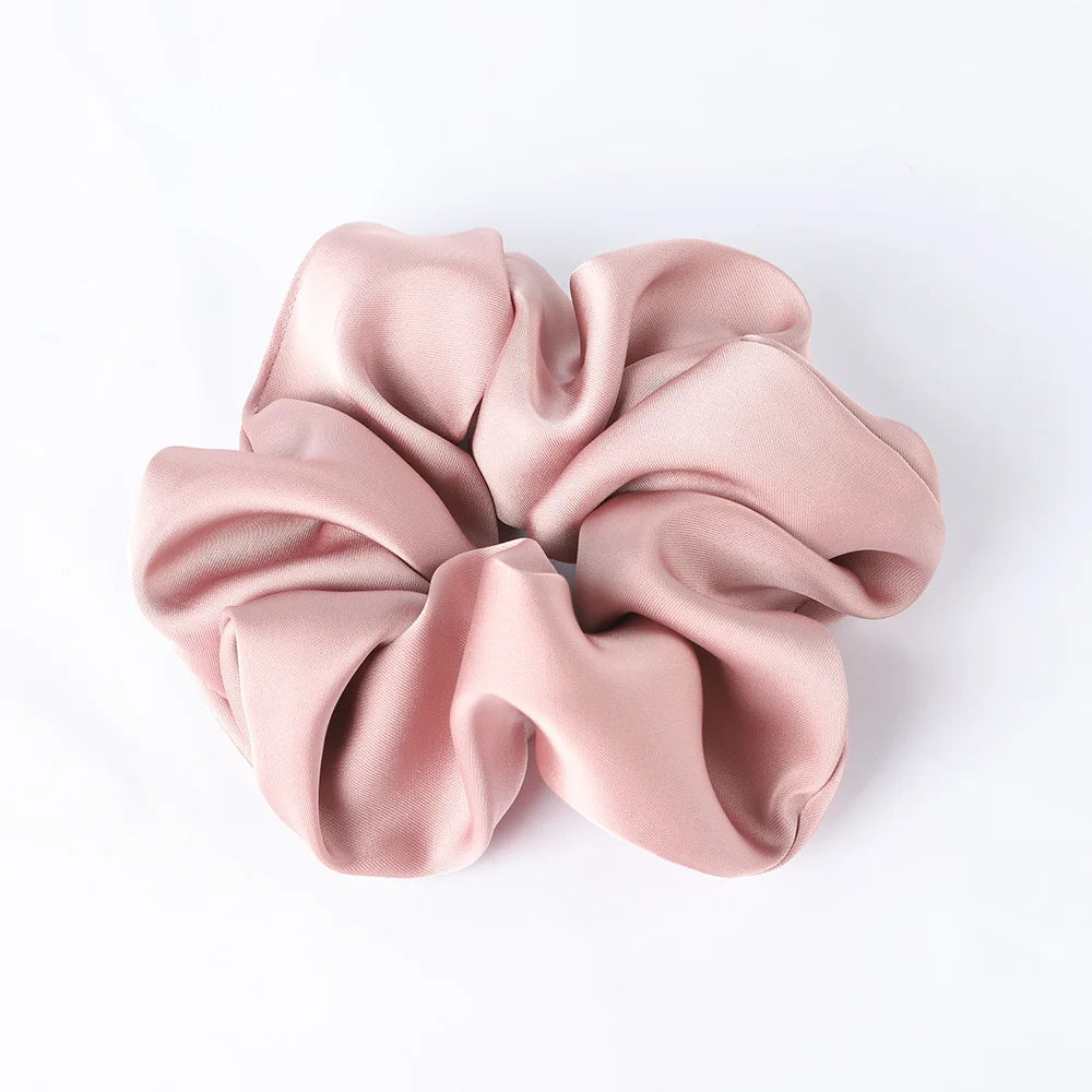 Oversize Satin Scrunchies Elastic Hair Ties Women Girls Big Silk Hair Bands Ponytail Holder Hair Rubber Bands Hair Accessories
