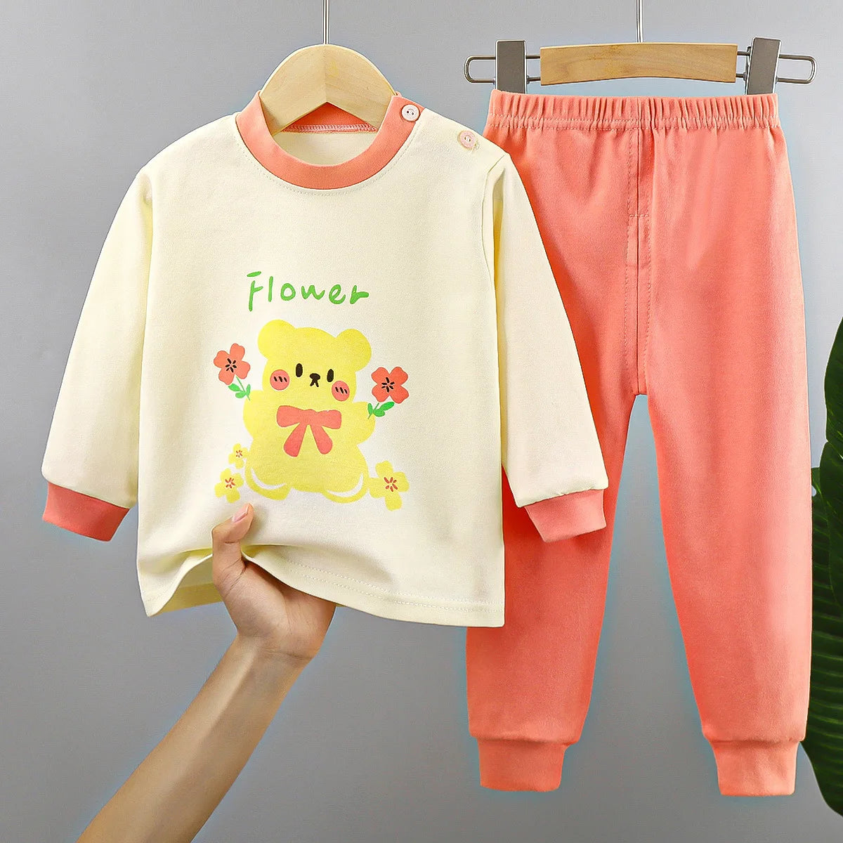 New Kids Boys Girls Pure Cotton Pajamas Cute Cartoon Long Sleeve Pyjamas Toddler Baby Autumn Sleepwear Children's Clothing Sets