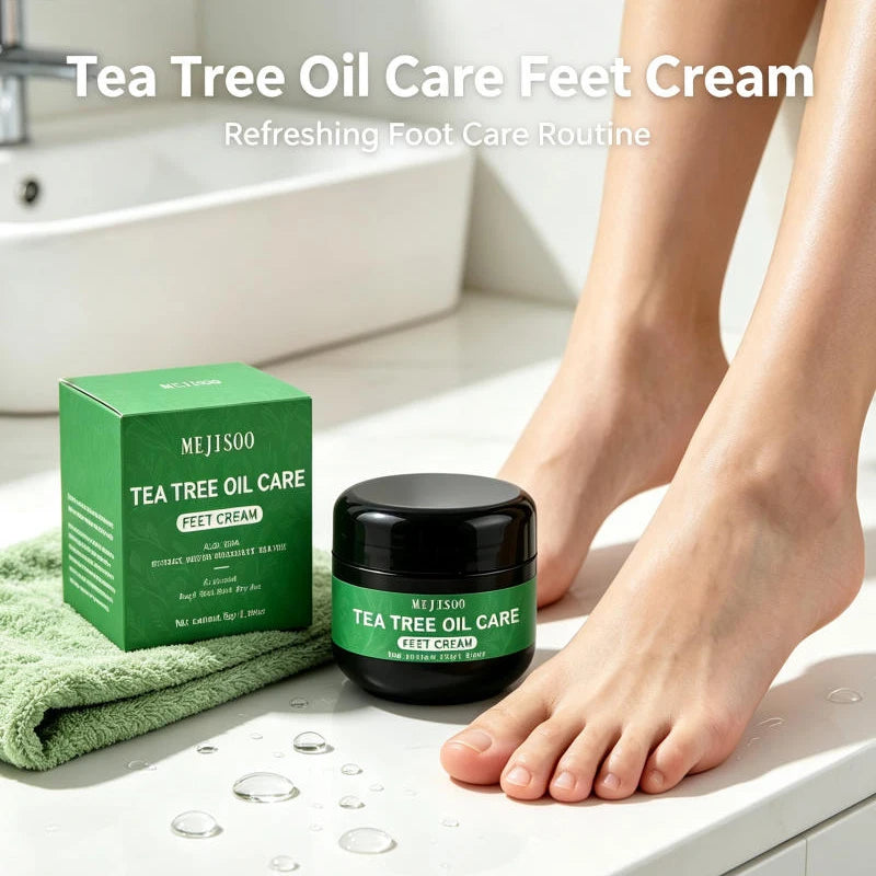 Tea Tree Oil Moisturizing Foot Cream 55g Aloe Vera Soothe Nourishing Smoothing Dry Heels Hydrate And Non-sticky Foot Care