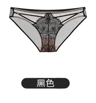 32-38 AB Sensual French Sheer Push Up Bra Large Bust See Through Lace Lingerie Set, Slimming Support Bra Comfort Wireless MOYISU