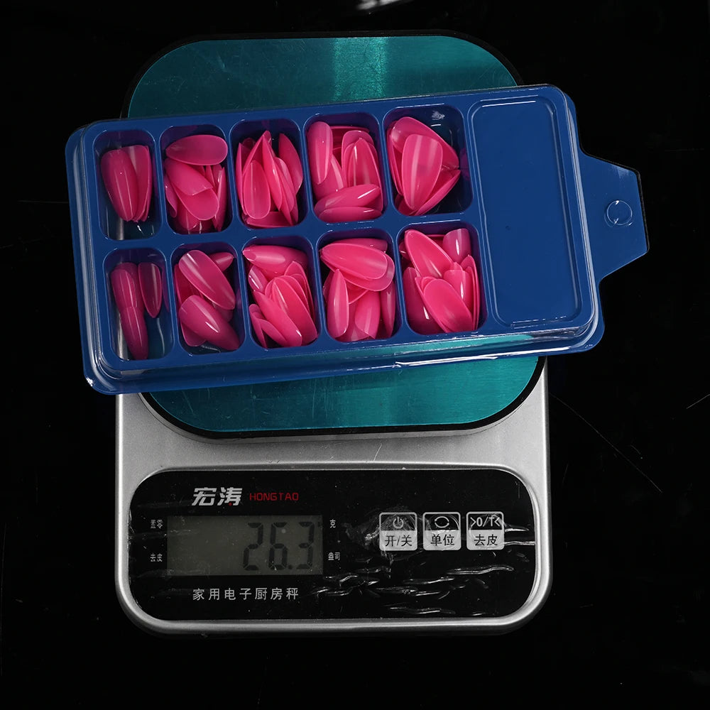 120/100Pcs Almond Full Cover Press On Nails أظافر لاصقة كاملة بتصميم لوزي – 100/120 قطعة
