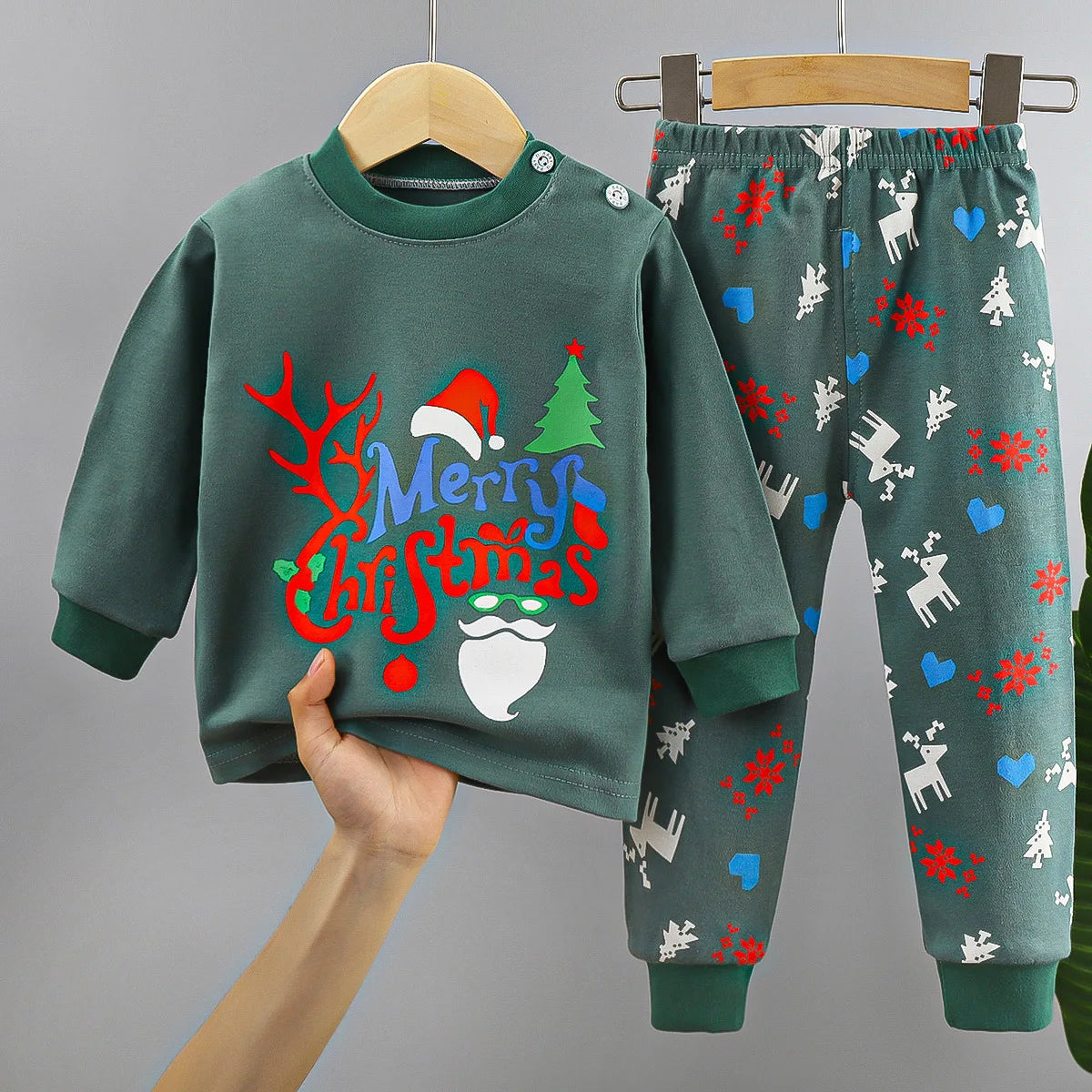 New Kids Boys Girls Pure Cotton Pajamas Cute Cartoon Long Sleeve Pyjamas Toddler Baby Autumn Sleepwear Children's Clothing Sets