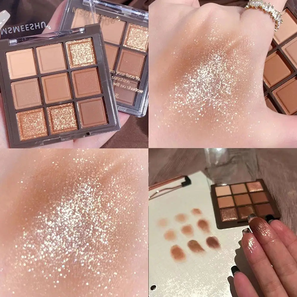 9 Colors Eyeshadow Palette Sweet Cool Girls Punk Smokey Black Grey Eye Shadow Palette Matte Eye Contouring Eye Makeup
