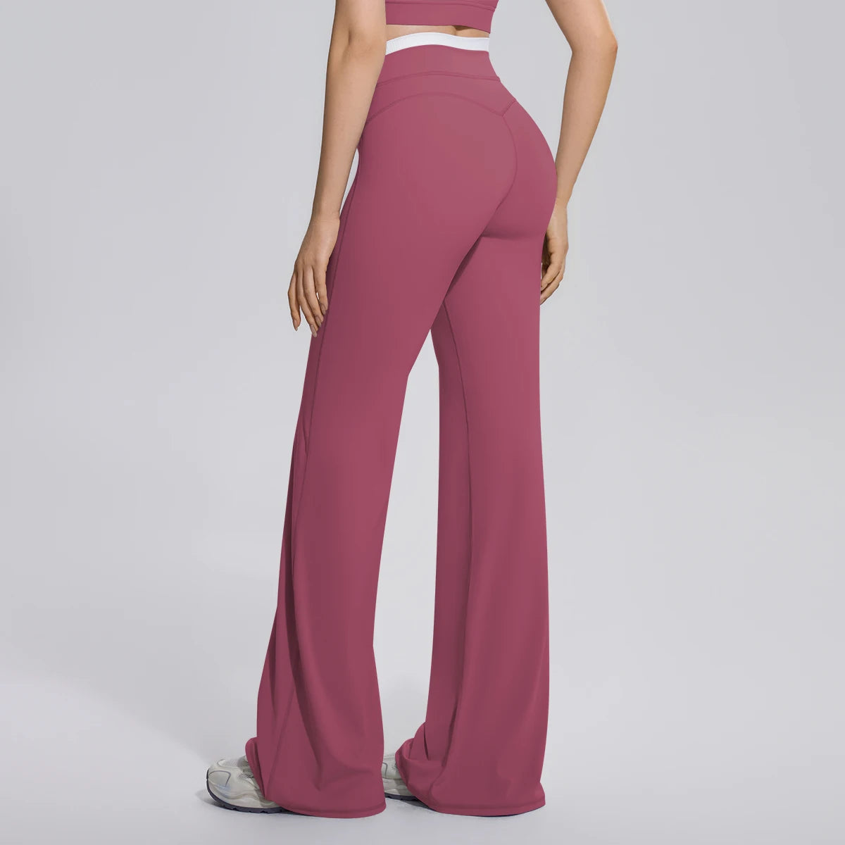 Rooftrellen Summer Woman Loose Breathable Yoga Wide Leg Pants Gym Running Quick Drying Yoga Pants High Stretch Bell-bottoms