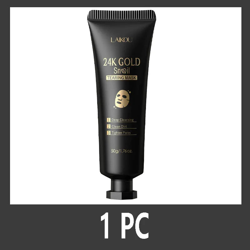 24K Gold Snail Collagen Peel-Off Face Mask – 50g