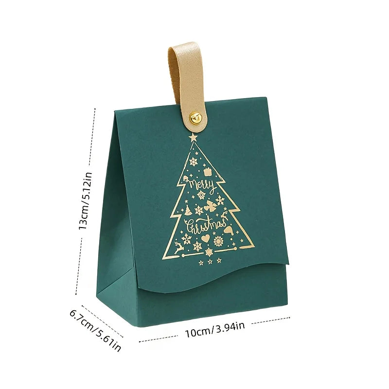 Christmas Gift Boxes-with Leather Handles-For Cookie, Candy,Chocolates-for Businesses, Party & New Year Presents,Christmas Boxes