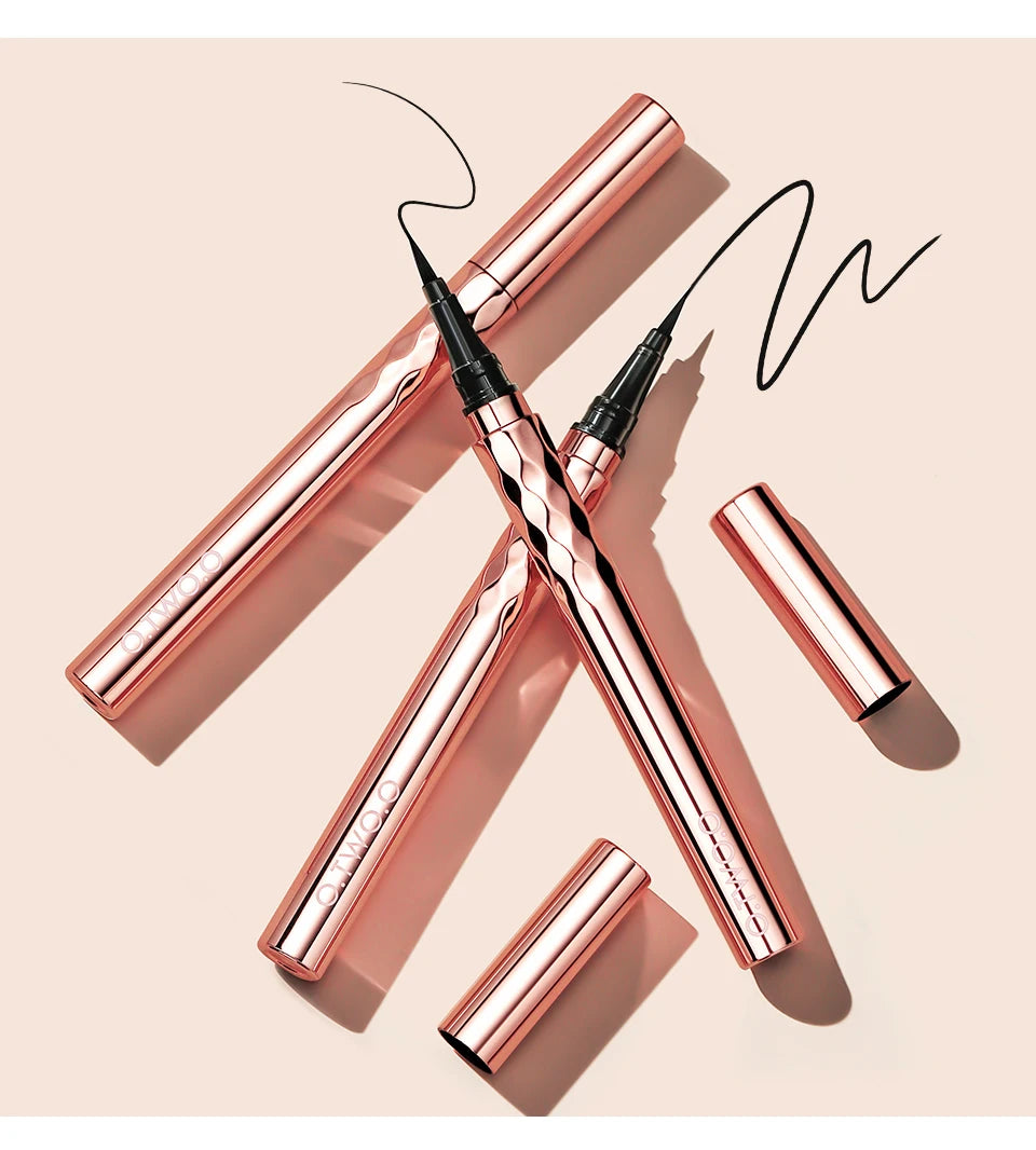 O.TWO.O Black Slim Line Eyeliner Pencil Easy To Draw Waterproof Eye Liner Pen Long Lasting Quick Dry Liquid Eyeliners