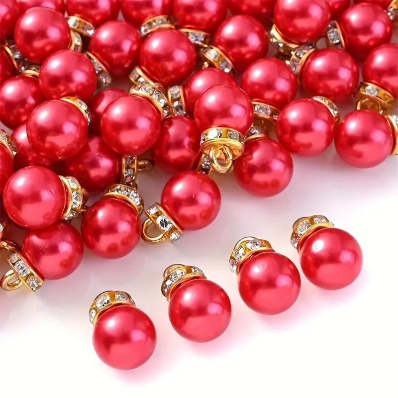 1/100pcs Imitation Pearl Pendants, Xmas Gift Accessotion Loose Beads, Craft Supplies for DIY Jewelry, Charms, and Decorations