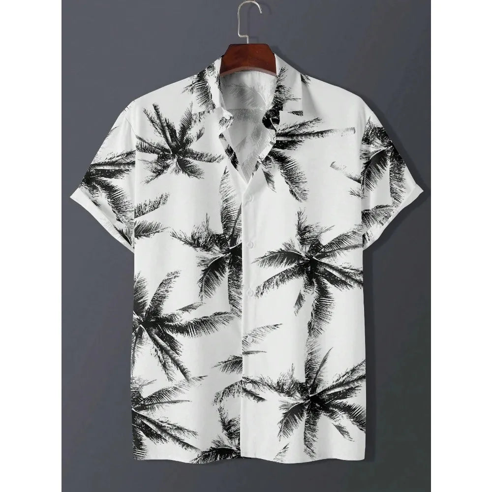 Men’s Printed Casual Shirt – Hawaiian Retro Oversized S–5XL