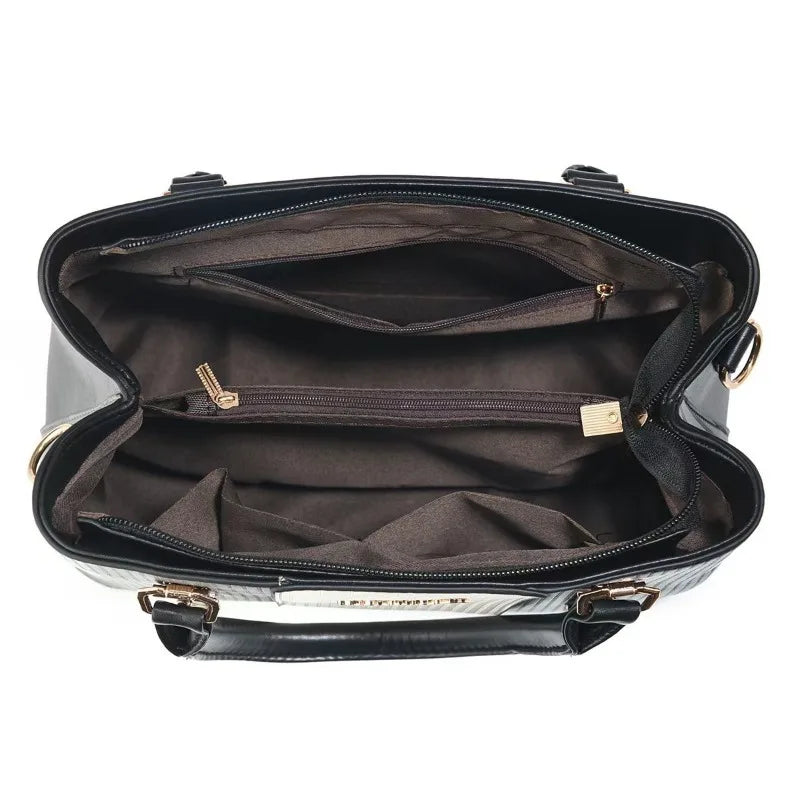 Fashion Splicing Leather Luxury Purses and Handbags Fashion Womens Crossbody Shoulder Bags for Women Trend Girl Tote Sac