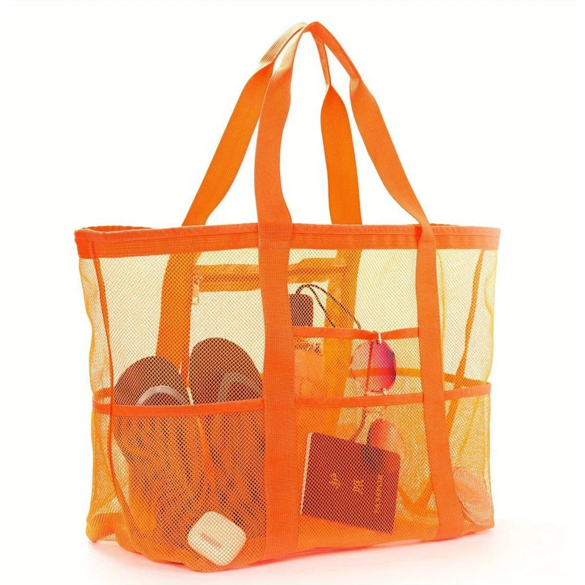 Large Mesh Beach Bag Oversized Waterproof Swim Bag with Separate Wet Pocket Multi Purpose Travel Tote for  Beach Tote