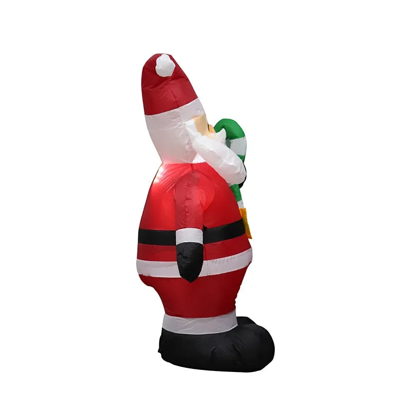 1pc Christmas Decoration Inflatable Toy Gift Snowman Penguin Built-in LED Lights Indoor Outdoor New Year Party DIY Garden Decor