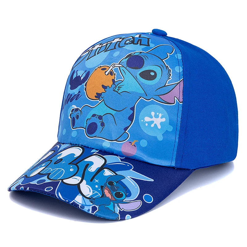 New Style Children's Cartoon Stitch Printed Cap Boys Girls Outdoor Sunshade Cute Hat Lovely Kids Baseball Cap