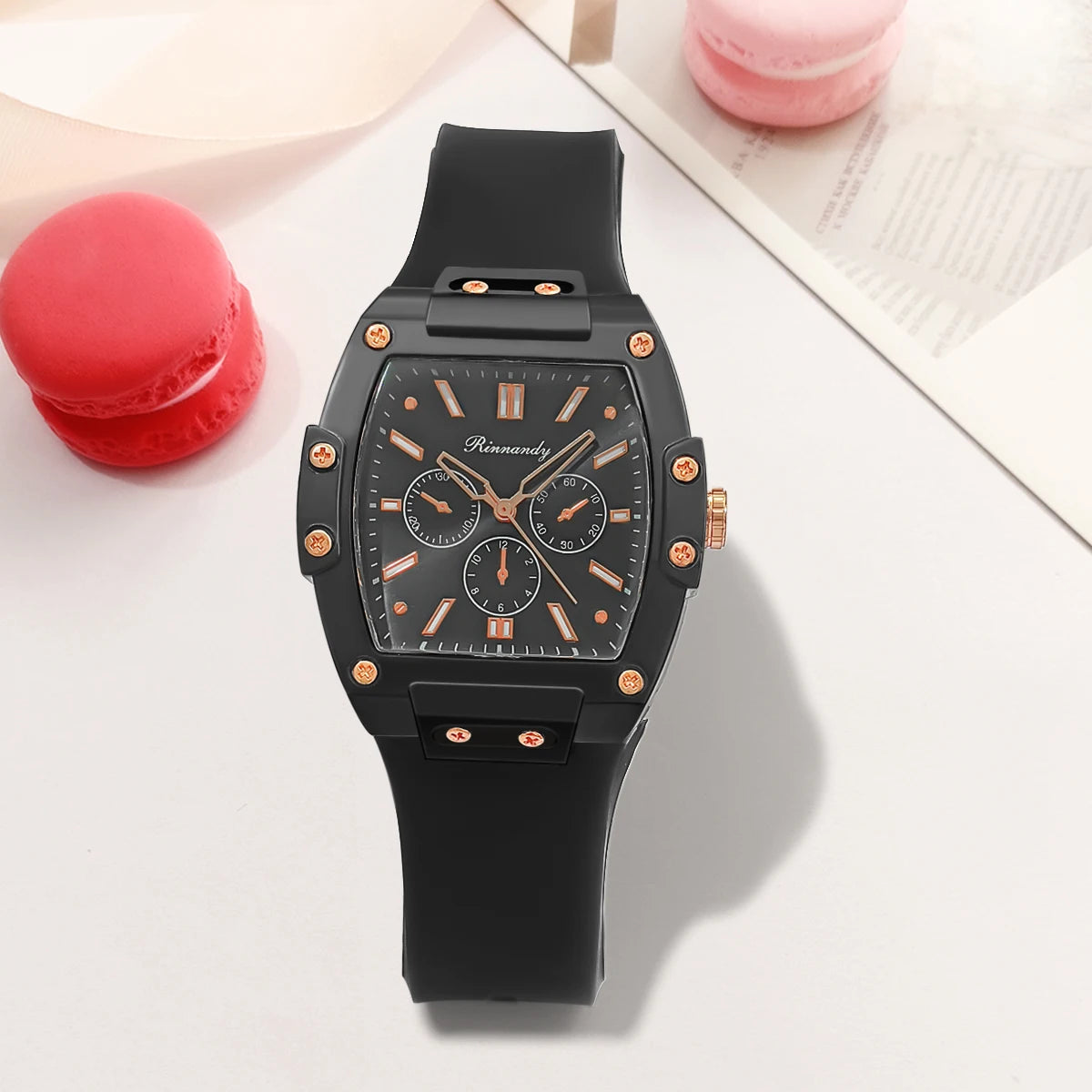 New Square Sport Women’s Quartz Watch – Silicone Strap