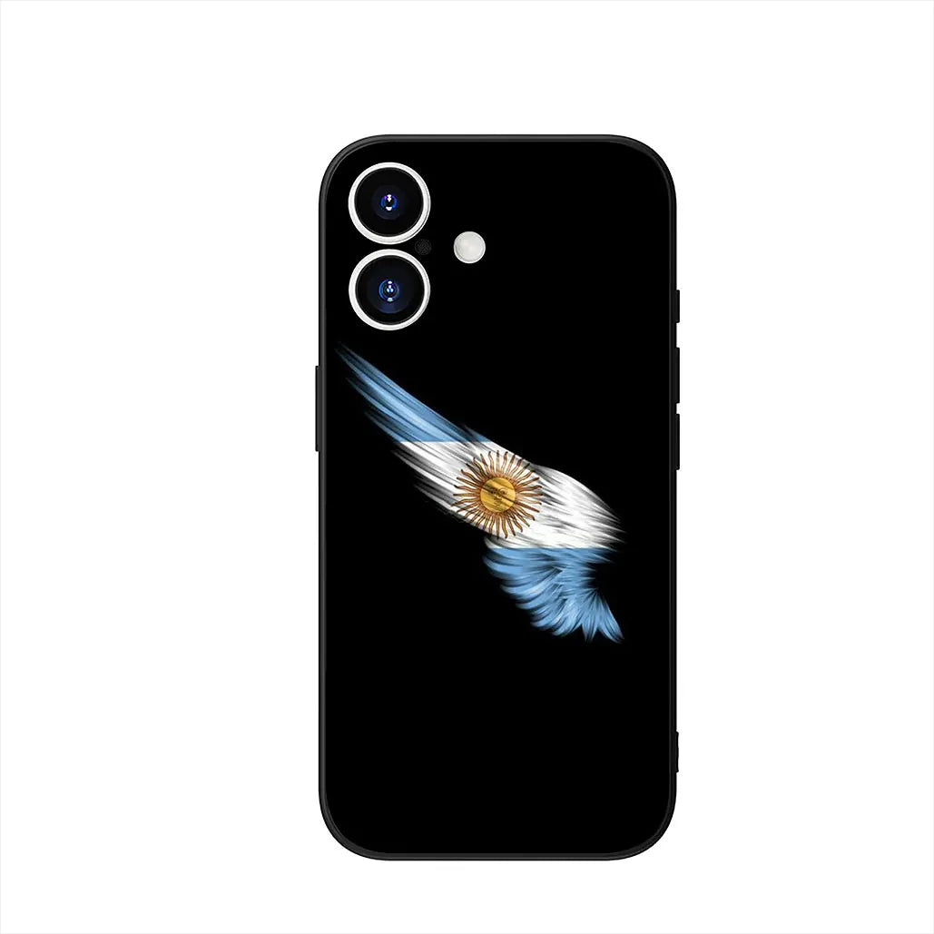 Argentina Flag Football iPhone Case - غطاء آيفون بتصميم علم الأرجنتين لكرة القدم