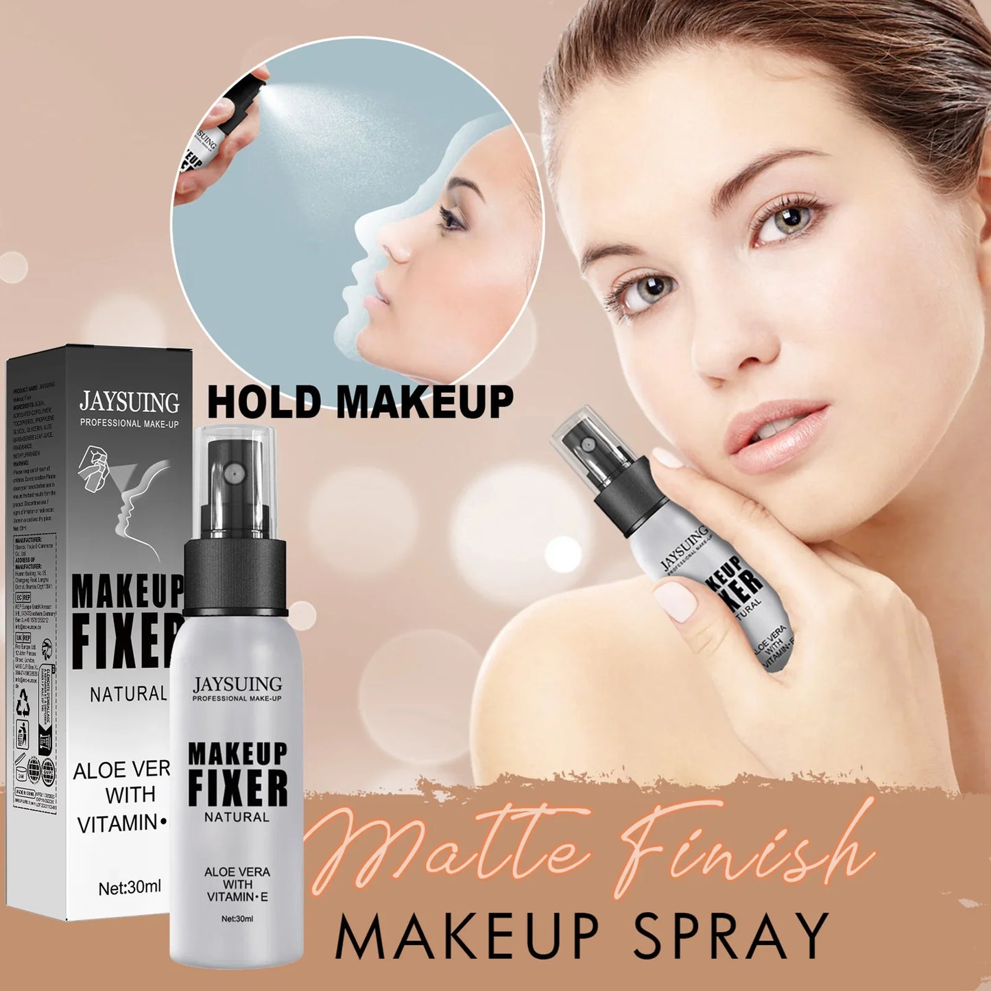 Makeup Setting Spray Moisturizing Hydrate Oil Control Long-lasting Make Up Natural Matte Refreshing Quick Fixer Spray Cosmetics