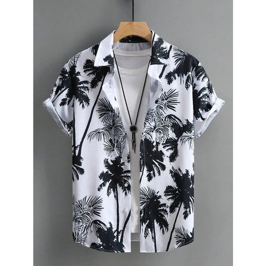Men’s Printed Casual Shirt – Hawaiian Retro Oversized S–5XL