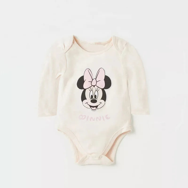 3PCS Baby Mickey Mouse Cotton Rompers – Soft & Cute