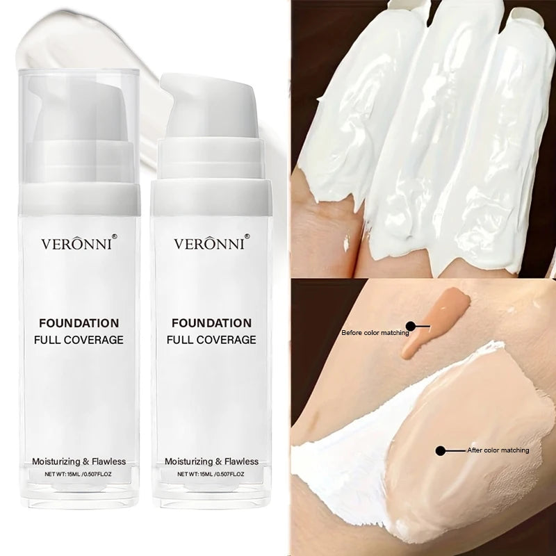 Pure White Liquid Foundation for COS stage Makeup Long-lasting concealer