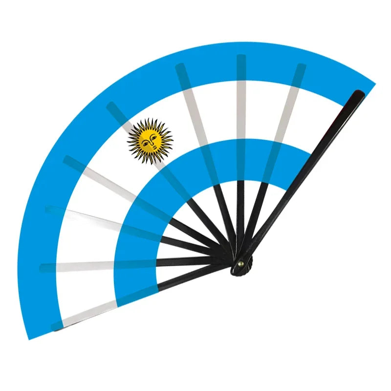32 Country Flag Folding Hand Fan - مروحة يدوية قابلة للطي بأعلام 32 دولة