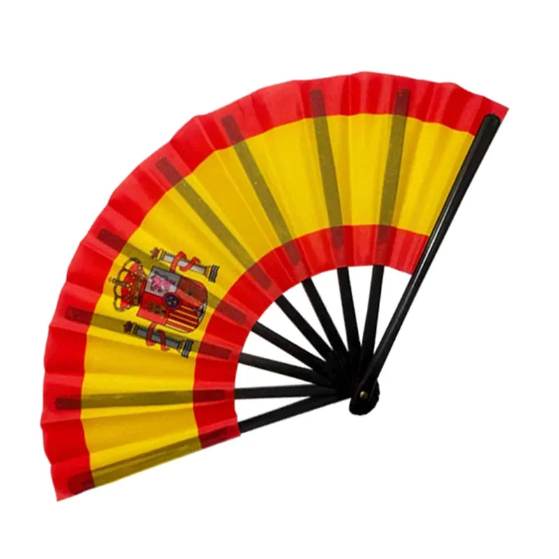 32 Country Flag Folding Hand Fan - مروحة يدوية قابلة للطي بأعلام 32 دولة