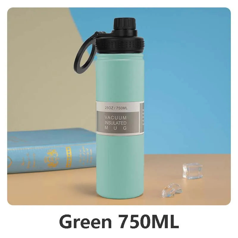 750ml Stainless Steel Vacuum Insulated Water Bottle with Magnetic Phone Holder