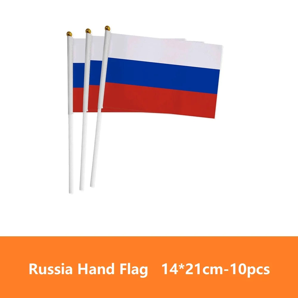 European Country Hand Waving Flags - أعلام أوروبية يدوية للتشجيع والاحتفالات