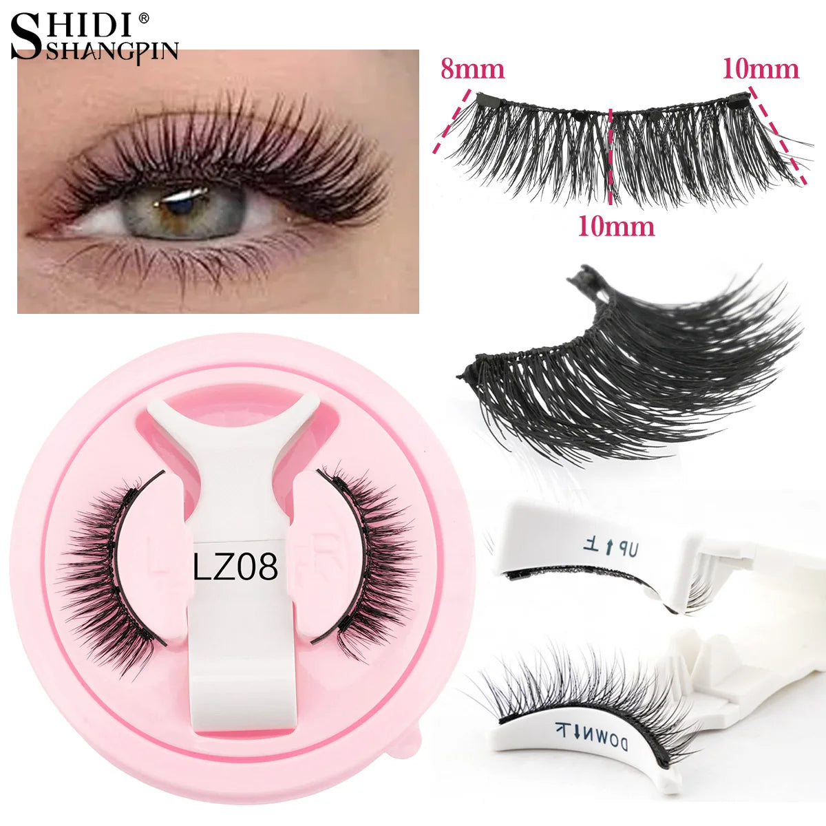 Reusable Magnetic Eyelash 1 Pair Magnetic False Eyelashes Natural Long Mink Lashes Extension Makeup Set Faux Cils Tweezers Hot