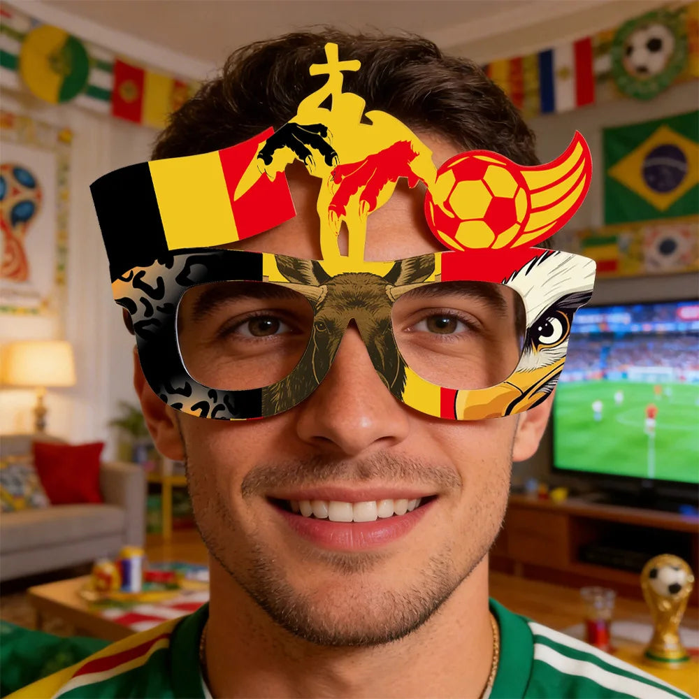 2026 World Football Competition Flag Glasses - نظارات مشجعي كرة القدم 2026 بتصميم أعلام الدول