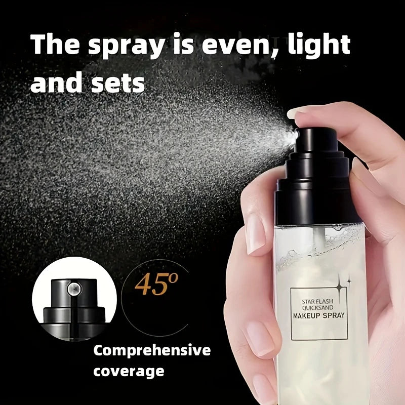 Makeup Setting Spray,Oil Control Lightweight Quicksand Setting Spray 100ml,Moisturizing Long Lasting For 16h Toner Set Makeup