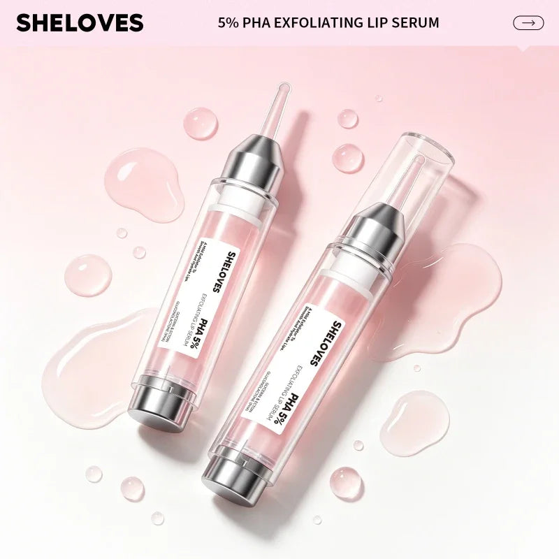 PHA 5% Exfoliating Lip Serum 10ml Nourishing And Plumping Lip Serum Relieves Dry Lips Gentle Non Irritating Repair Lips Essence