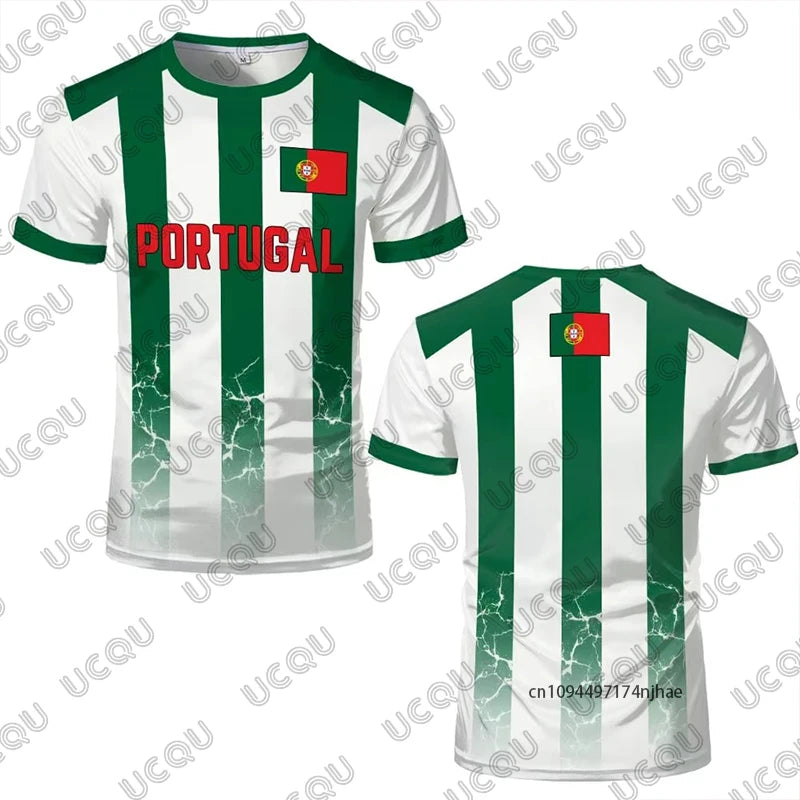 2026 Portugal Flag Print Football Jersey