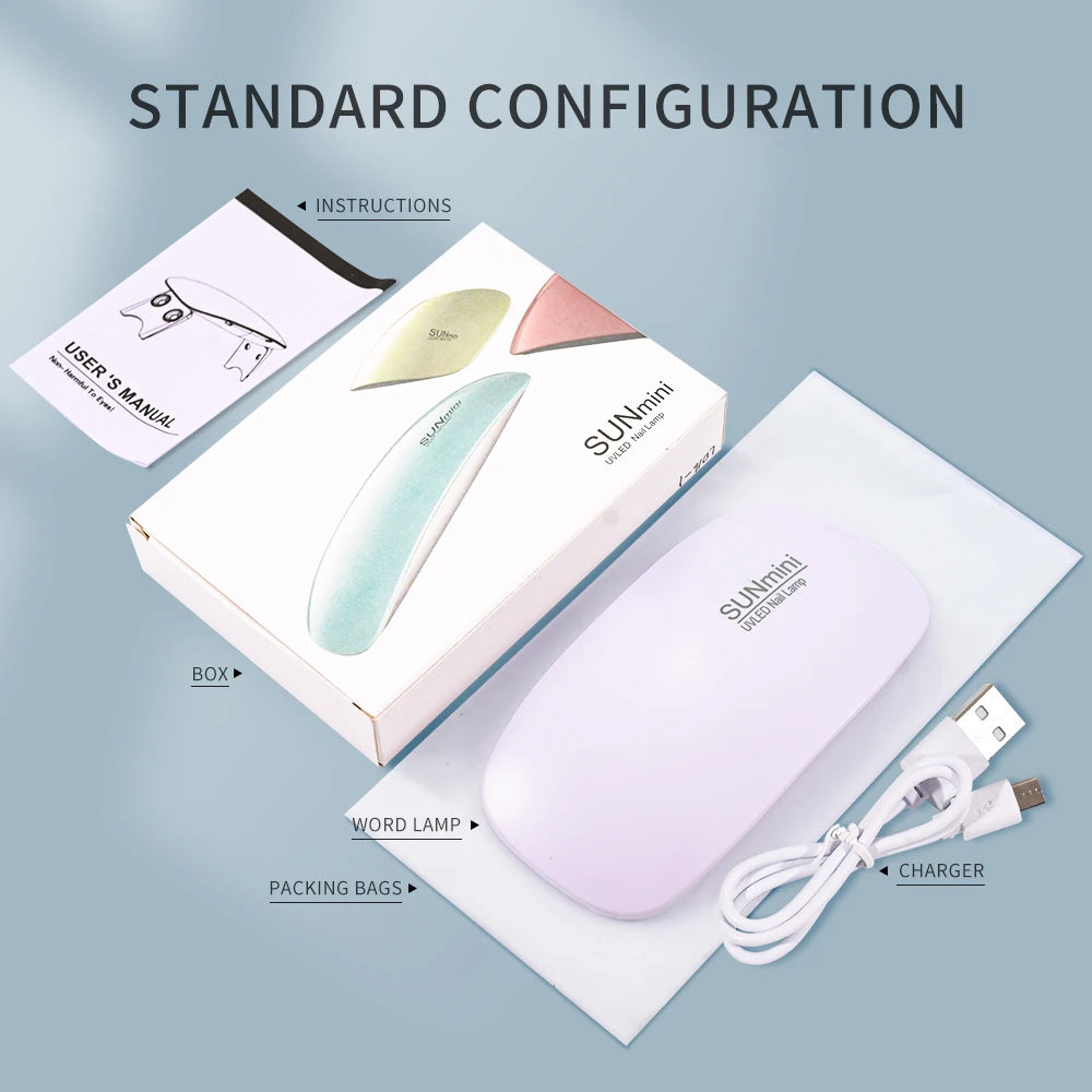 White UV LED Nail Lamp Machine Handheld Quick Drying Varnish Gel Polish Curing Nails Dryer USB Cable Nail Art Flashlight Pen