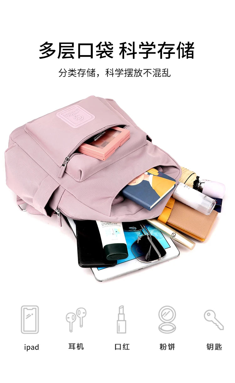 New Women's Fashion Backpack High Quality Large Capacity Women's Shoulder Bag Waterproof Multi Functional Handbag For Women