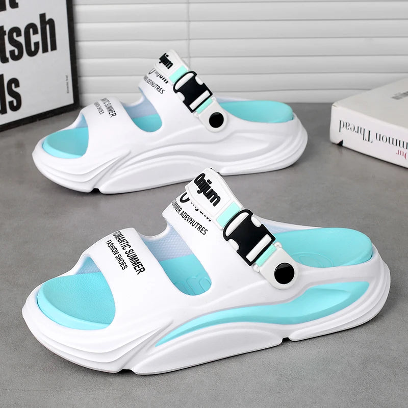 Men Summer Comfortable Beach Sandals Male Outdoor Flip Flops Thick Soft Clogs Casual Man Water Garden Shoes Women Beach Slippers
