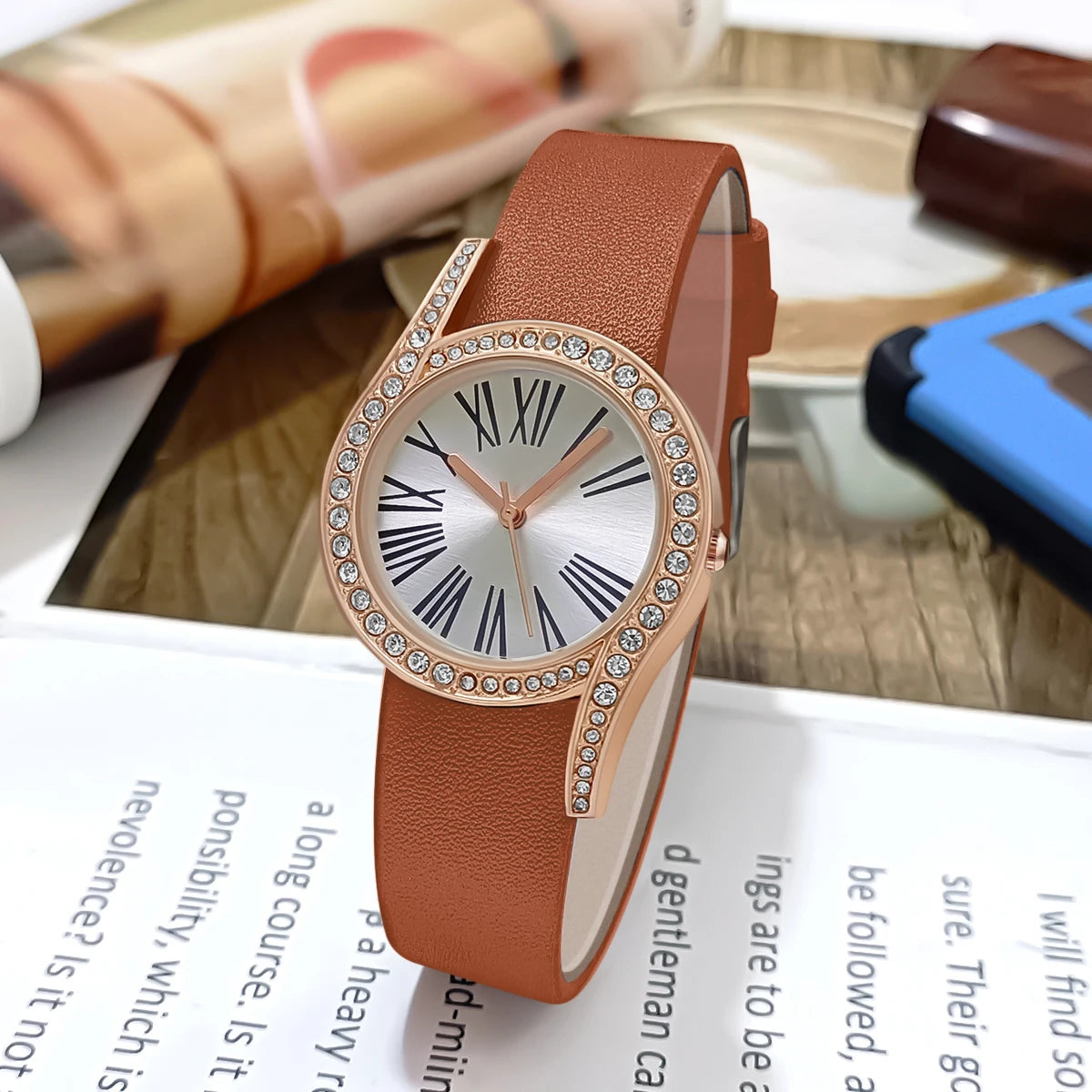 Luxury Quartz Women’s Watch – Leather Strap