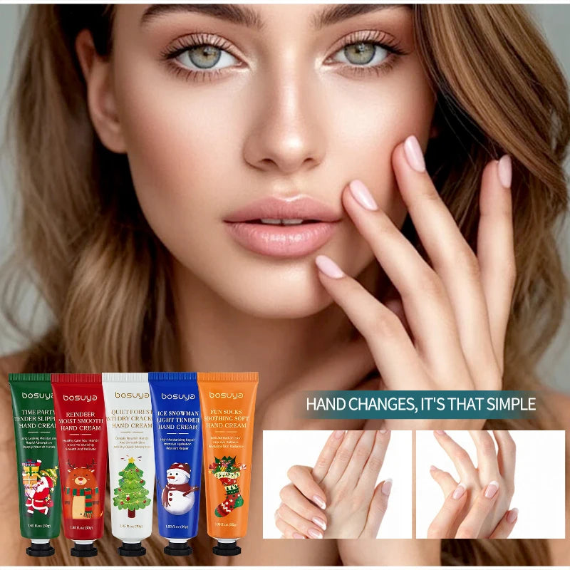 Vitamin E Avocado Moisturizing Hand Cream Christmas Hand Cream Sachet Set Hydrate Non‑greasy For Dry Skin Holiday Gift