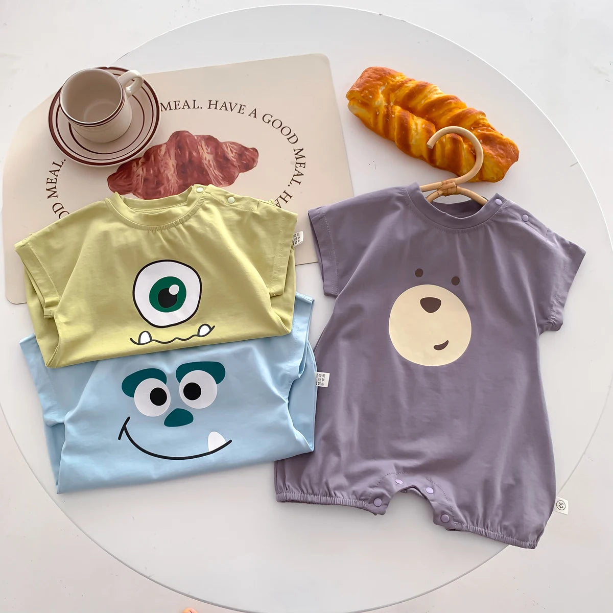 Summer Baby Jumpsuit Cartoon Cute Loose Cotton Baby Bodysuit 0-24 Months