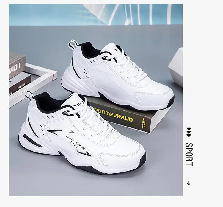 Men’s Casual Shoes B812 – Breathable PU Leather Lace-Up with EVA Sole