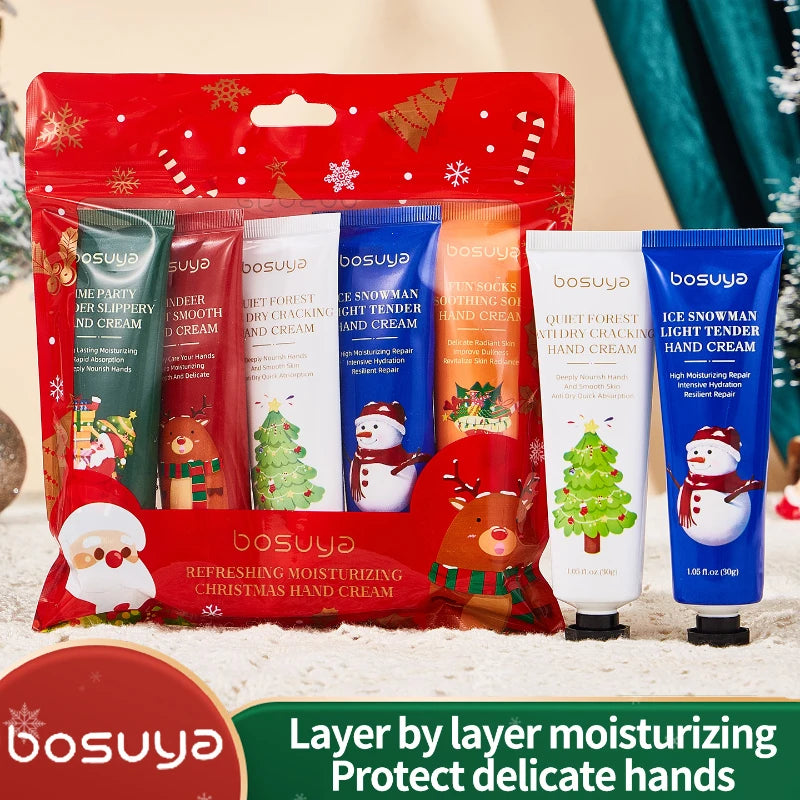 Vitamin E Avocado Moisturizing Hand Cream Christmas Hand Cream Sachet Set Hydrate Non‑greasy For Dry Skin Holiday Gift