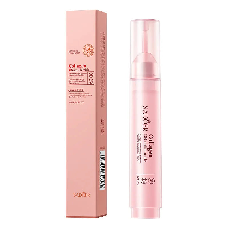 Collagen Niacinamide Brightening Serum 12ml Hydrating Moisturizing Radiant Facial Skincare Essence Refreshing And Non-sticky