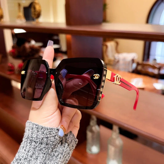 Fashion Oversized Sunglasses Women UV400 Sun Glasses Vintage Square Eyewear Brand Designer Oculos