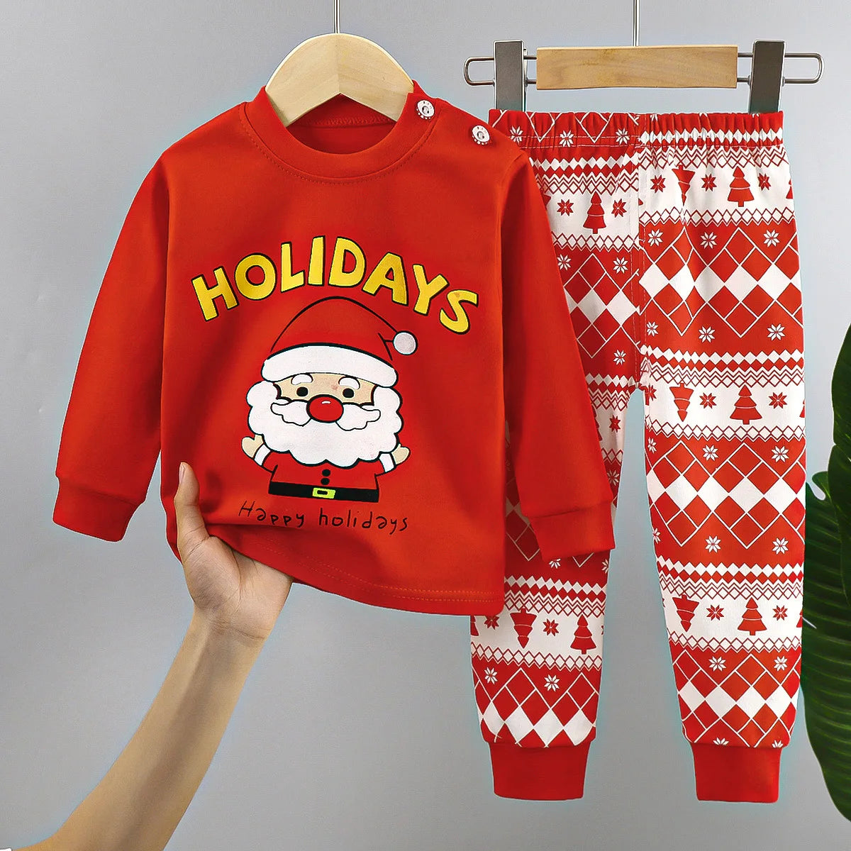 New Kids Boys Girls Pure Cotton Pajamas Cute Cartoon Long Sleeve Pyjamas Toddler Baby Autumn Sleepwear Children's Clothing Sets