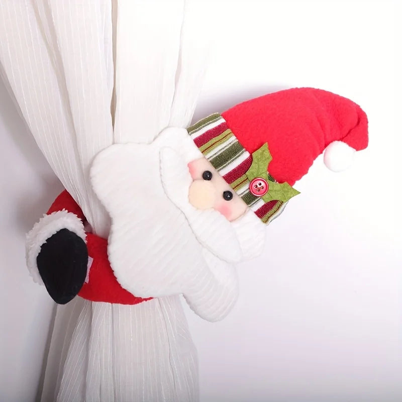 1PC Christmas Curtain Tiebacks, Curtain Fabric Ties, Curtain Ties, Christmas Decoration Curtain Holdbacks, Door Curtain Hangers
