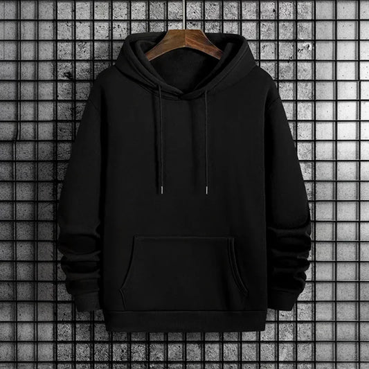 2025 Fall/winter New Arrival Men's Hoodie High Quality Solid Color Hooded Sweatshirt Male Home Outdoor Casual Fashion Pullover