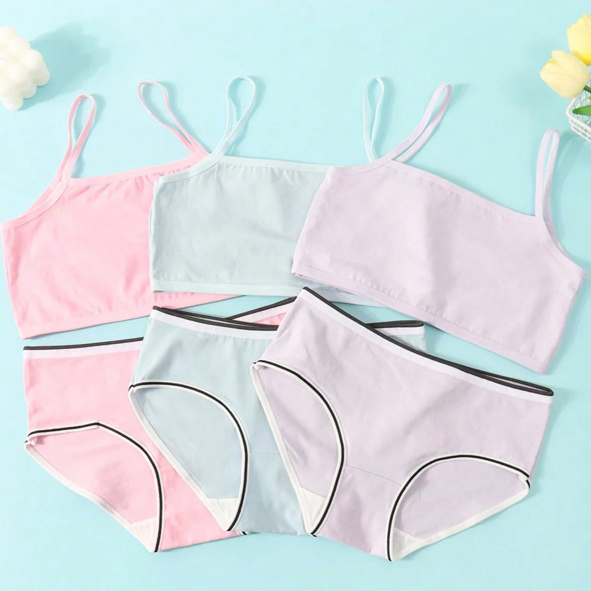 Girls Cotton Development Vest & Underwear Set – Soft &Breathable