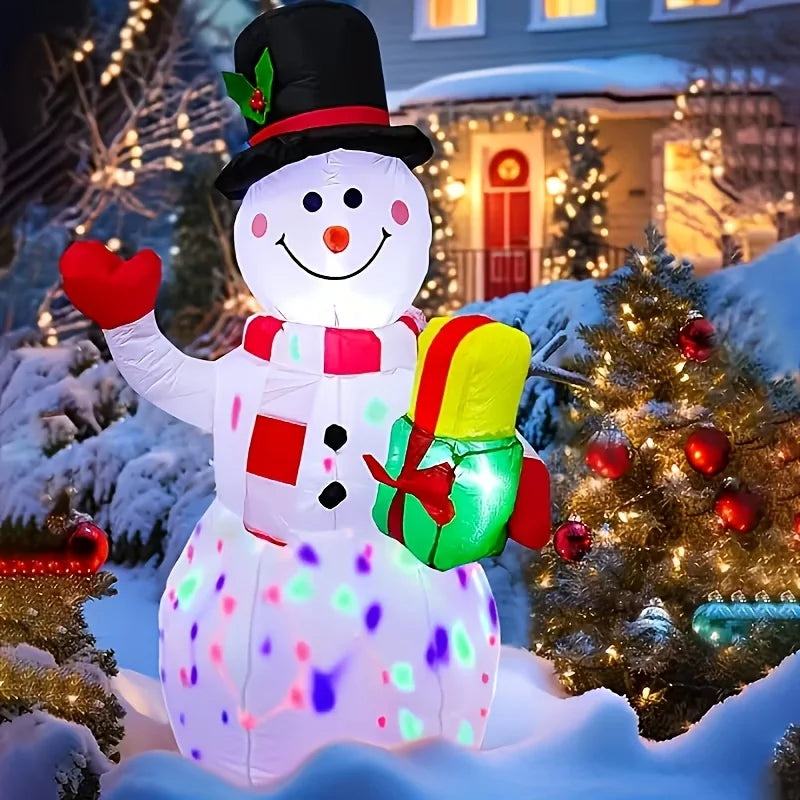 5.2FT Christmas Inflatable Snowman Outdoor Decoration, Blow Up Snowman for Yard Lawn Garden Patio, Indoor Outdoor Christmas